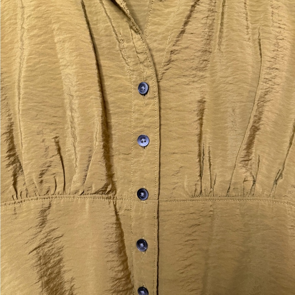 Madewell Drapey Banded Bottom Button-Down Women’s Blouse M - Picture 5 of 8